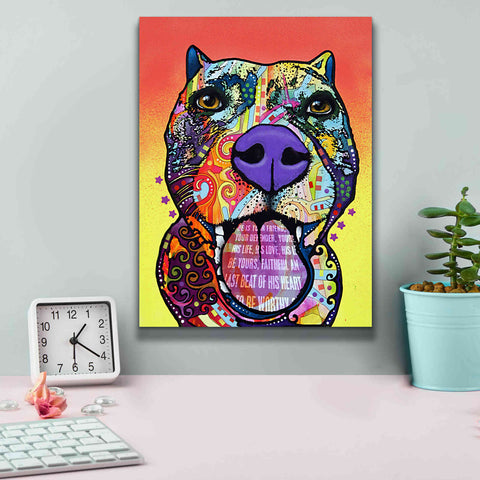 Image of 'Bark Don't Bite' by Dean Russo, Giclee Canvas Wall Art,12x16