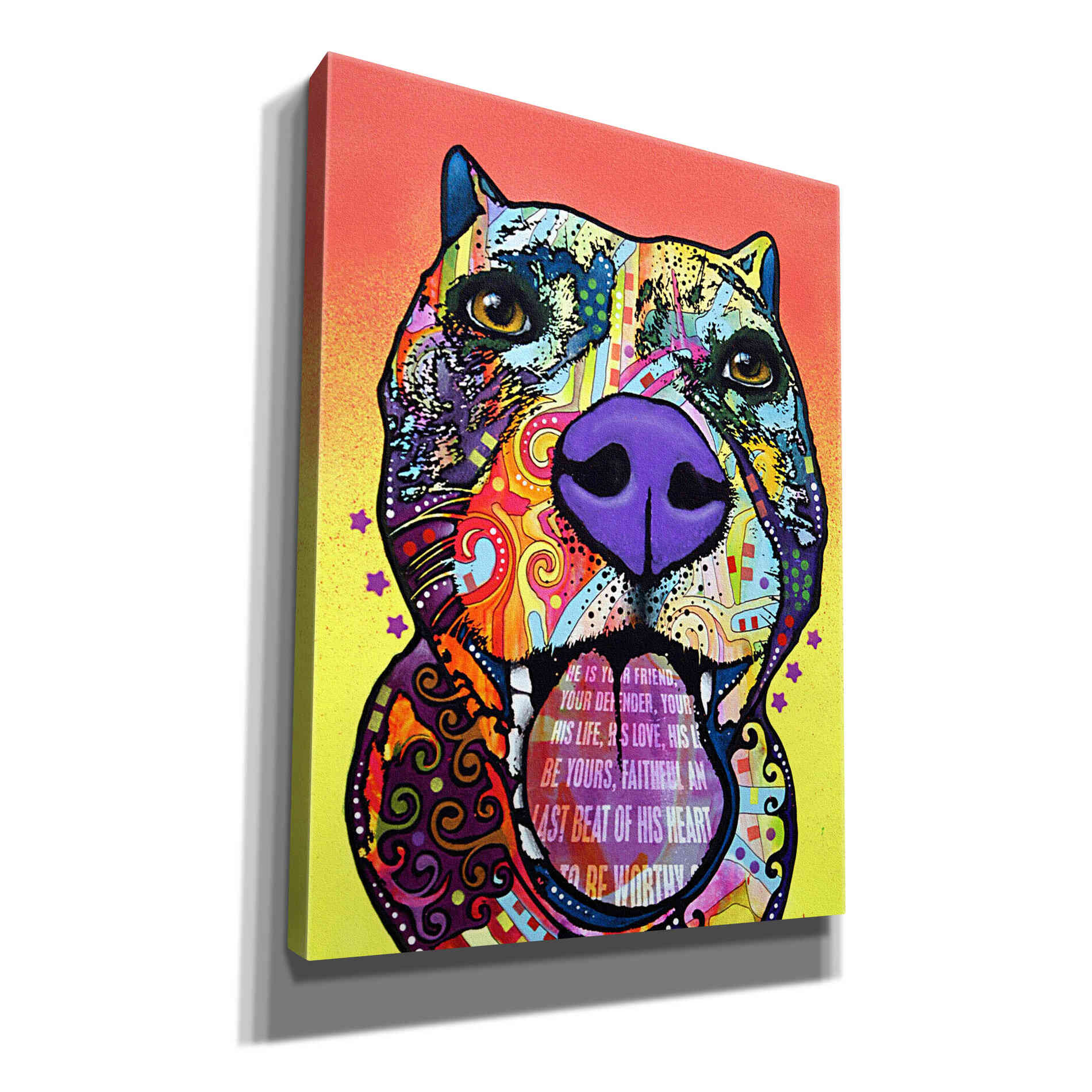 'Bark Don't Bite' by Dean Russo, Giclee Canvas Wall Art