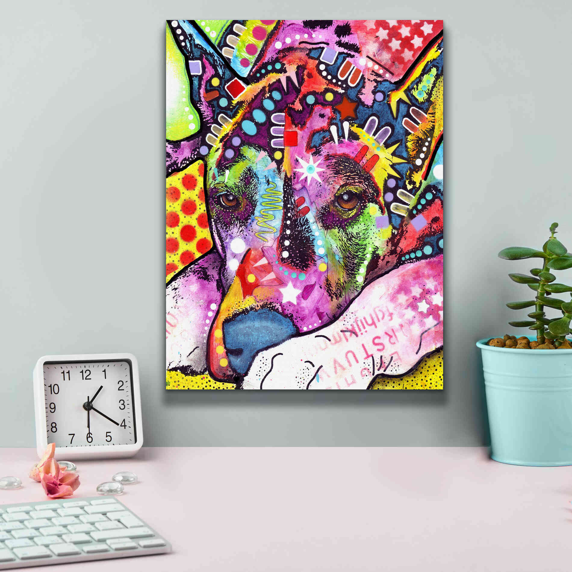 'Lying Dane' by Dean Russo, Giclee Canvas Wall Art,12x16