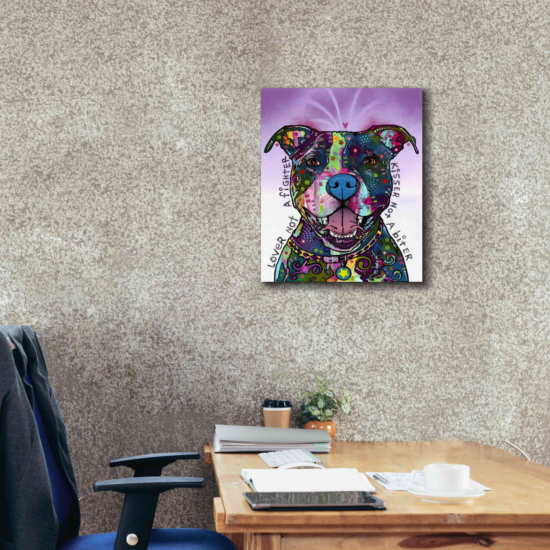 'Lover Not A Fighter' by Dean Russo, Giclee Canvas Wall Art,20x24