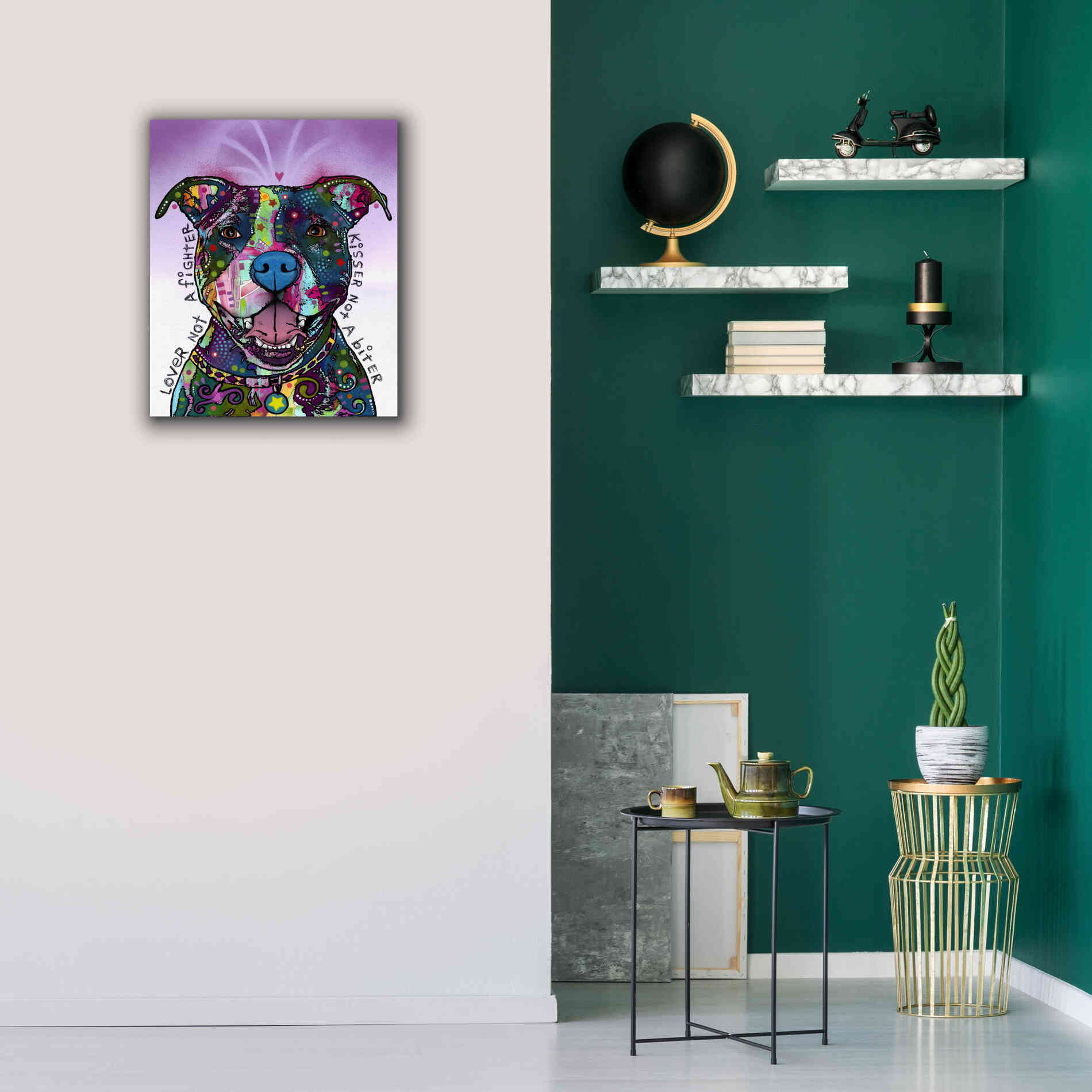 'Lover Not A Fighter' by Dean Russo, Giclee Canvas Wall Art,20x24