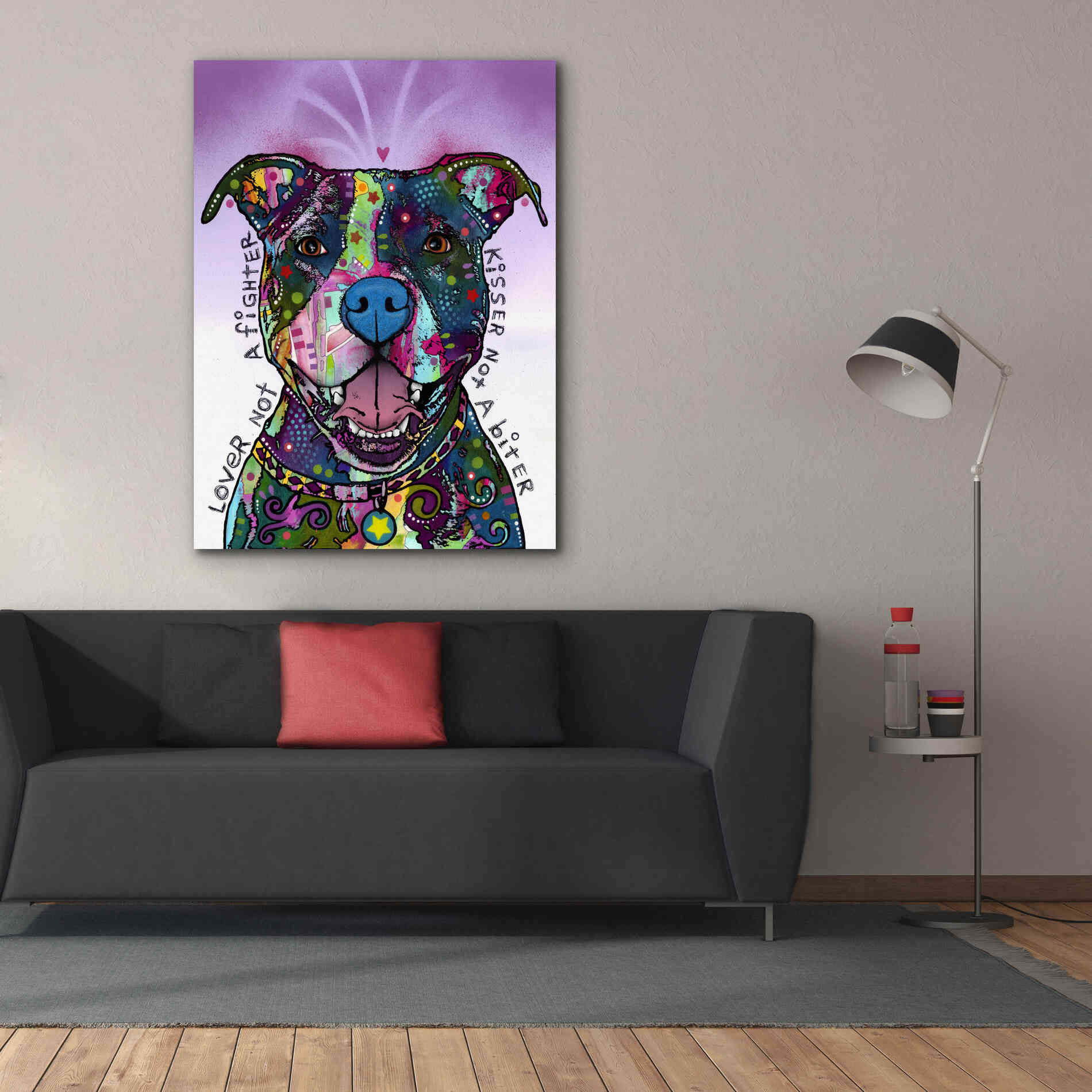 'Lover Not A Fighter' by Dean Russo, Giclee Canvas Wall Art,40x54