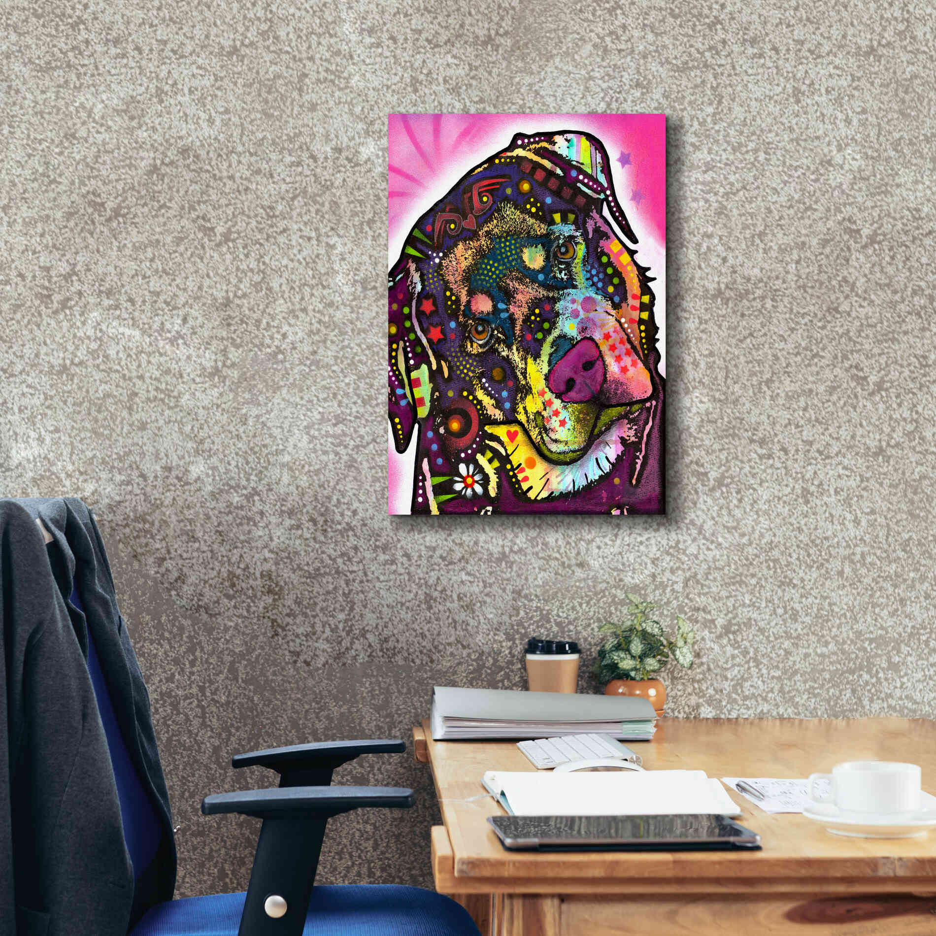 'Rottie' by Dean Russo, Giclee Canvas Wall Art,18x26