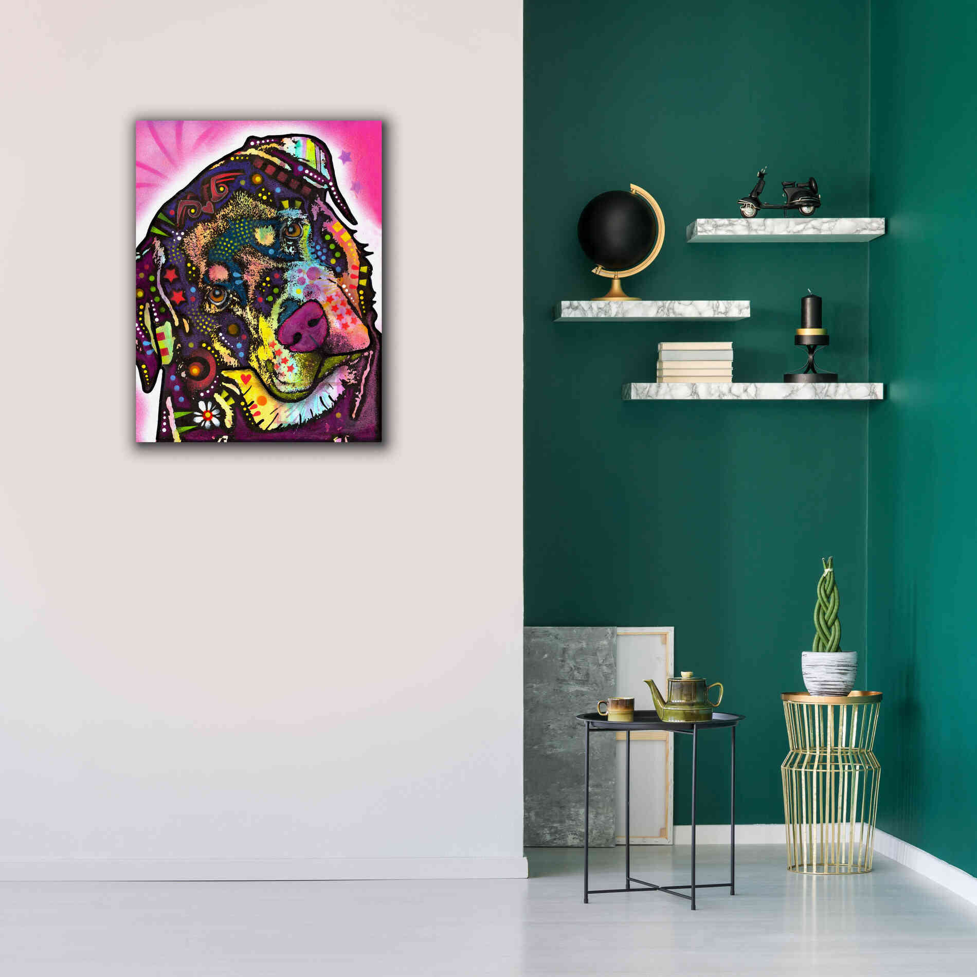 'Rottie' by Dean Russo, Giclee Canvas Wall Art,26x34