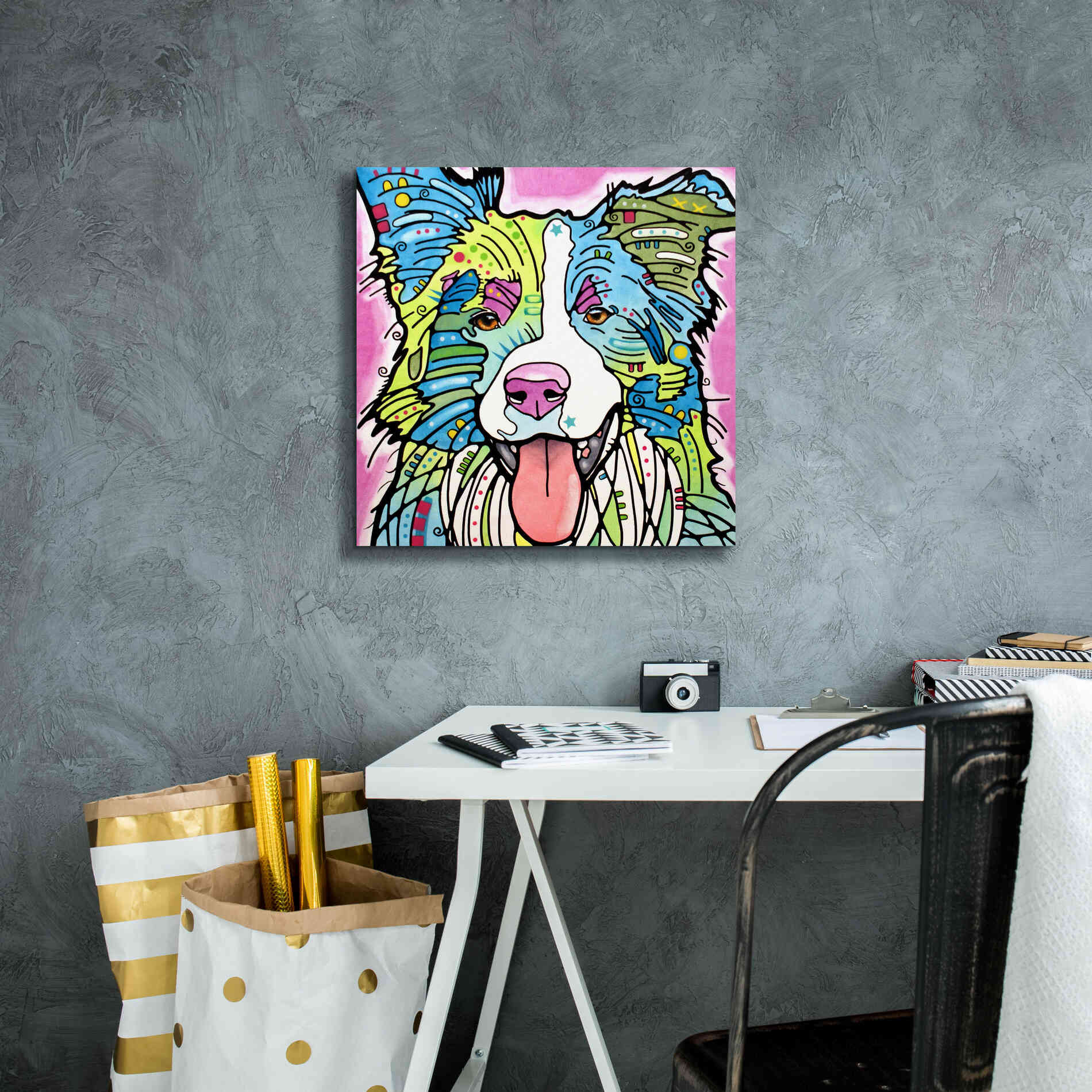 'Colly' by Dean Russo, Giclee Canvas Wall Art,18x18