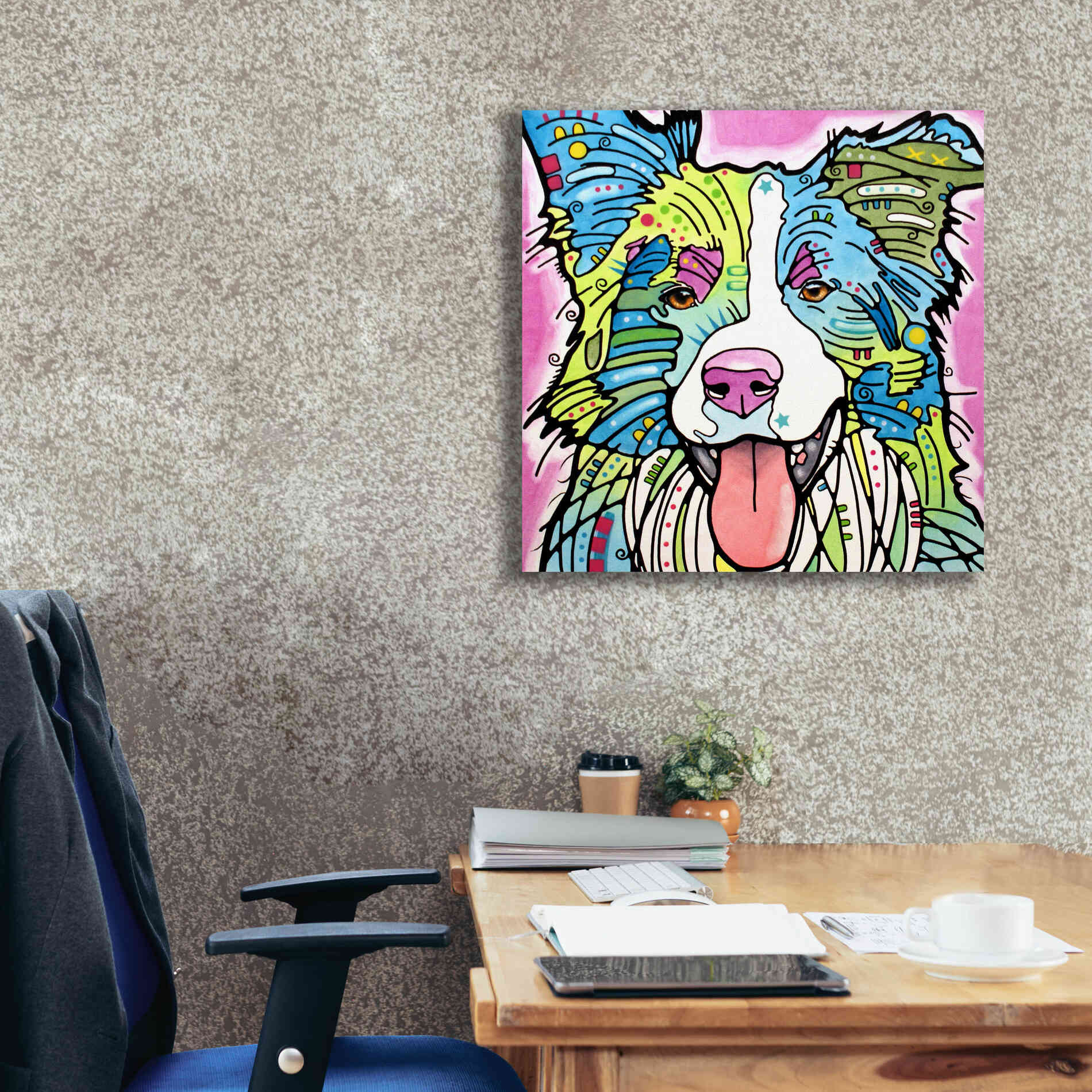 'Colly' by Dean Russo, Giclee Canvas Wall Art,26x26