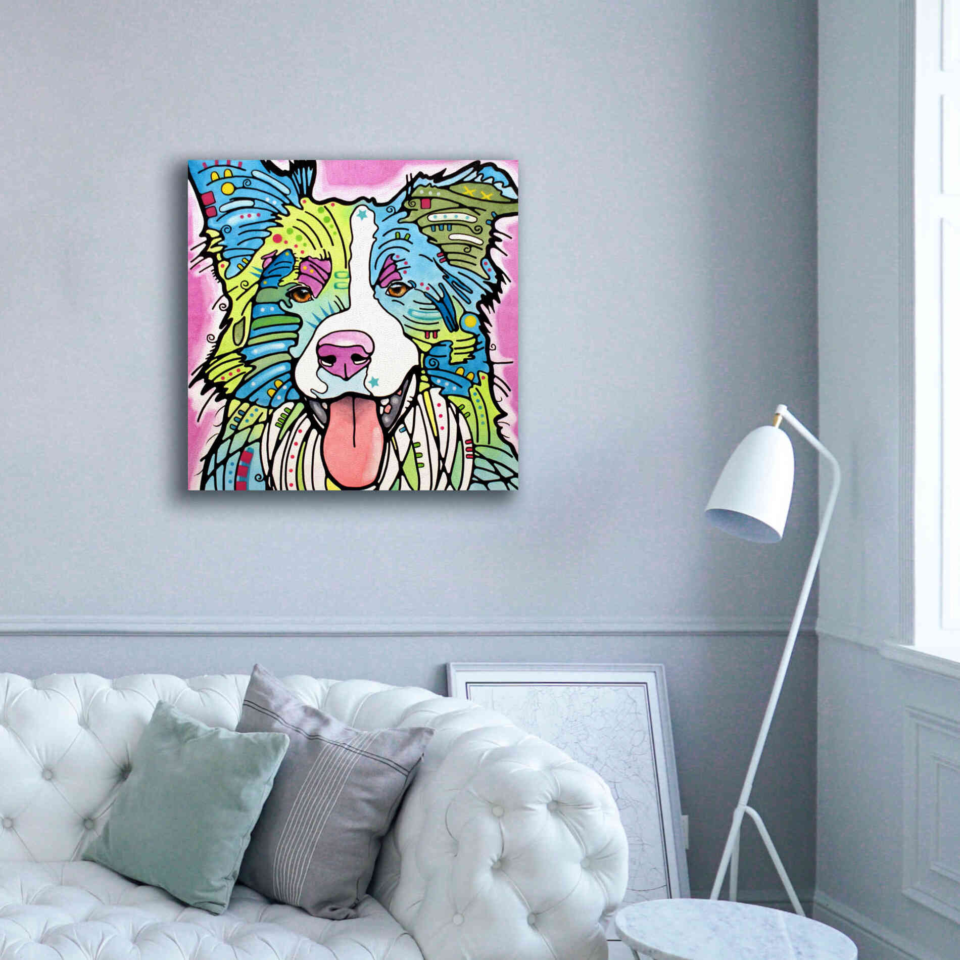 'Colly' by Dean Russo, Giclee Canvas Wall Art,37x37