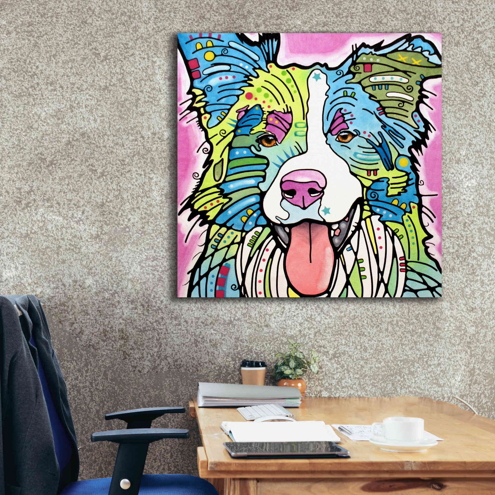 'Colly' by Dean Russo, Giclee Canvas Wall Art,37x37