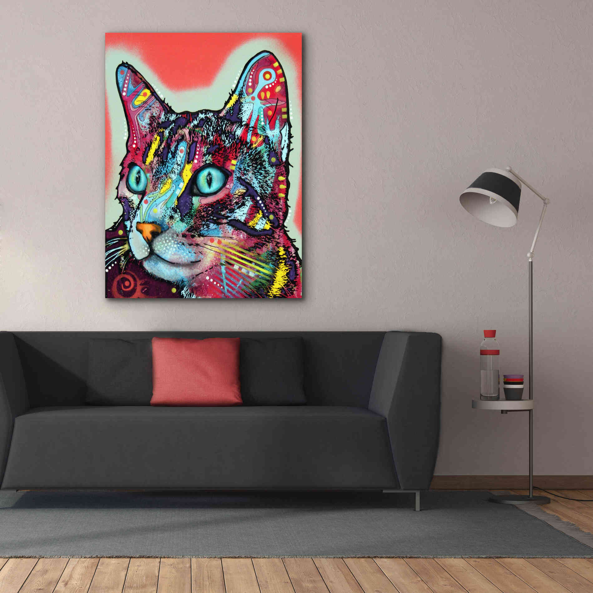 'Curious Cat' by Dean Russo, Giclee Canvas Wall Art,40x54