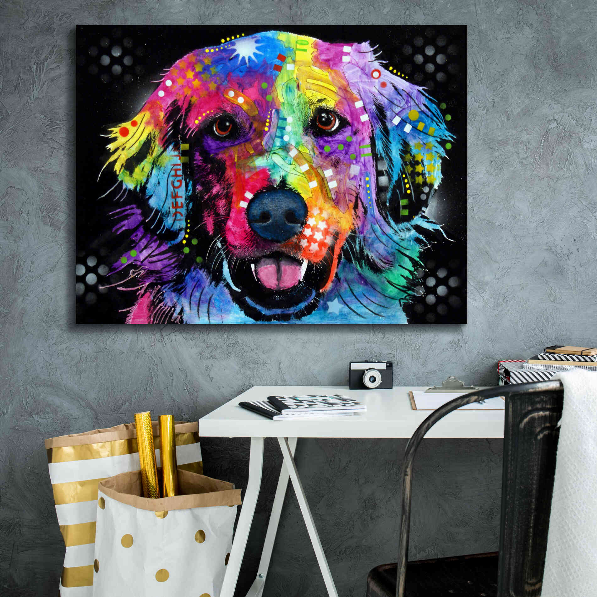 'Golden' by Dean Russo, Giclee Canvas Wall Art,34x26
