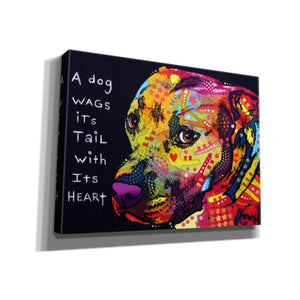 'Gratitude Pitbull' by Dean Russo, Giclee Canvas Wall Art