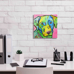 'Labrador' by Dean Russo, Giclee Canvas Wall Art,12x12