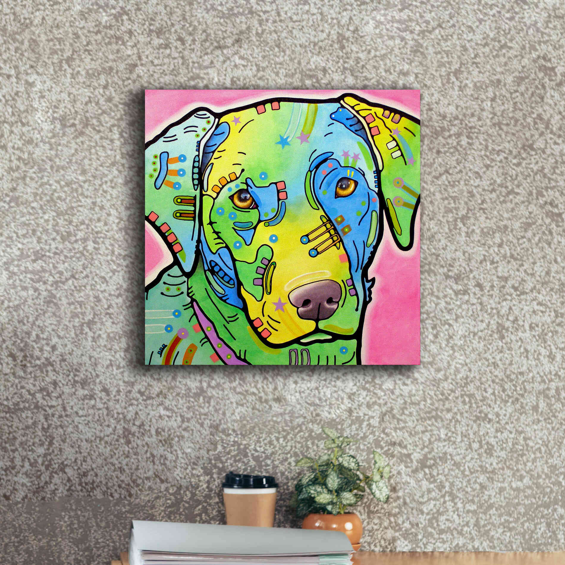'Labrador' by Dean Russo, Giclee Canvas Wall Art,18x18