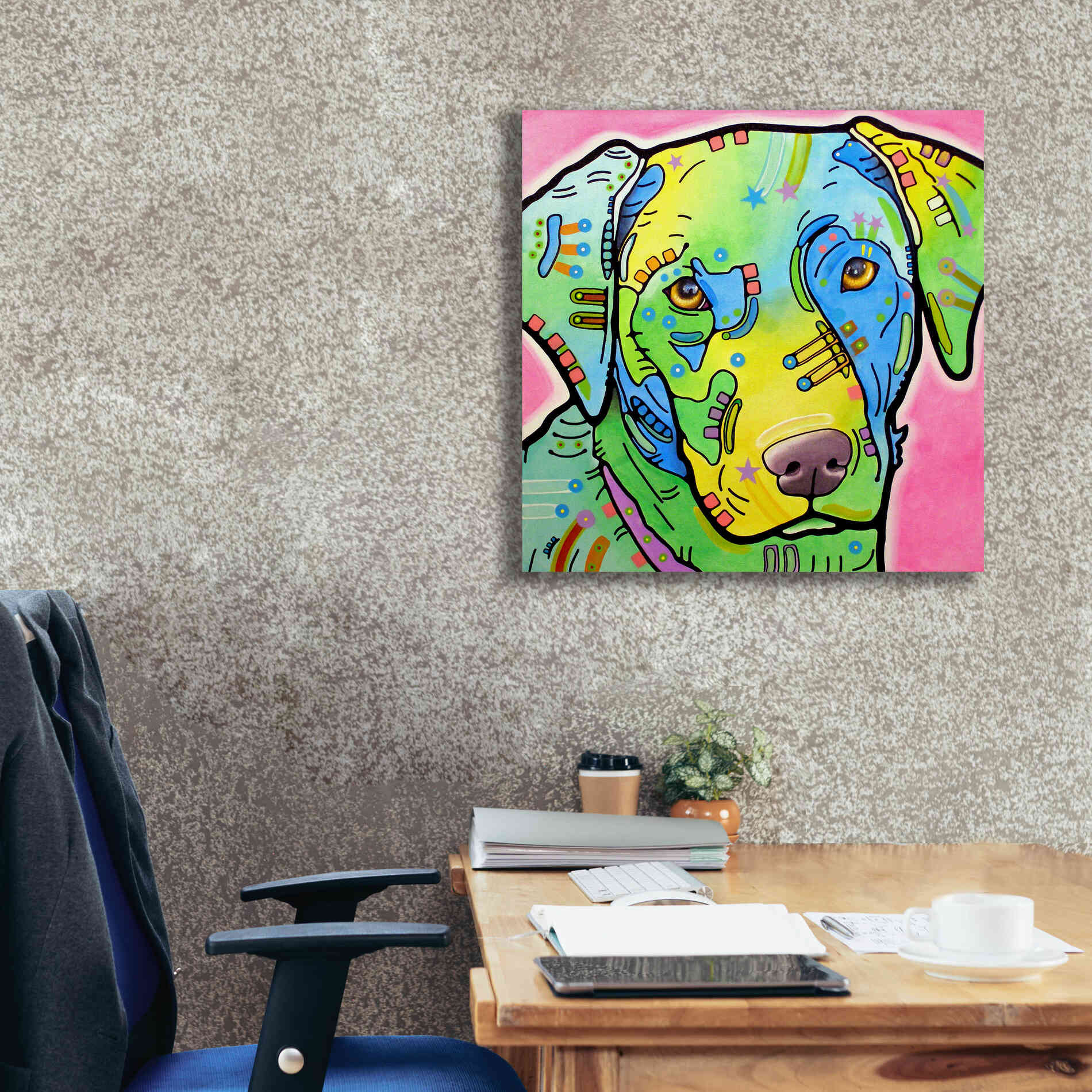 'Labrador' by Dean Russo, Giclee Canvas Wall Art,26x26