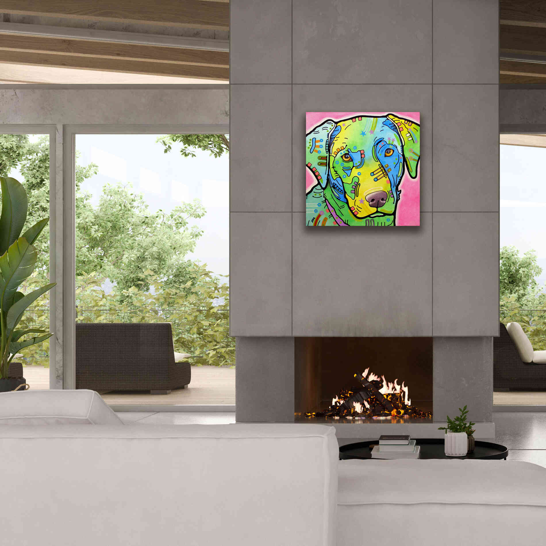 'Labrador' by Dean Russo, Giclee Canvas Wall Art,26x26