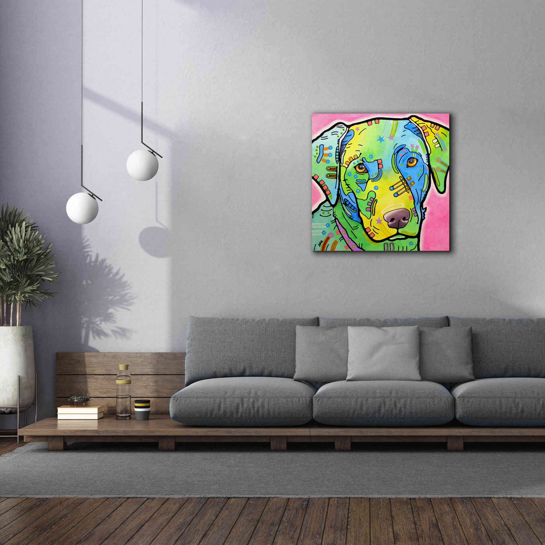 'Labrador' by Dean Russo, Giclee Canvas Wall Art,37x37