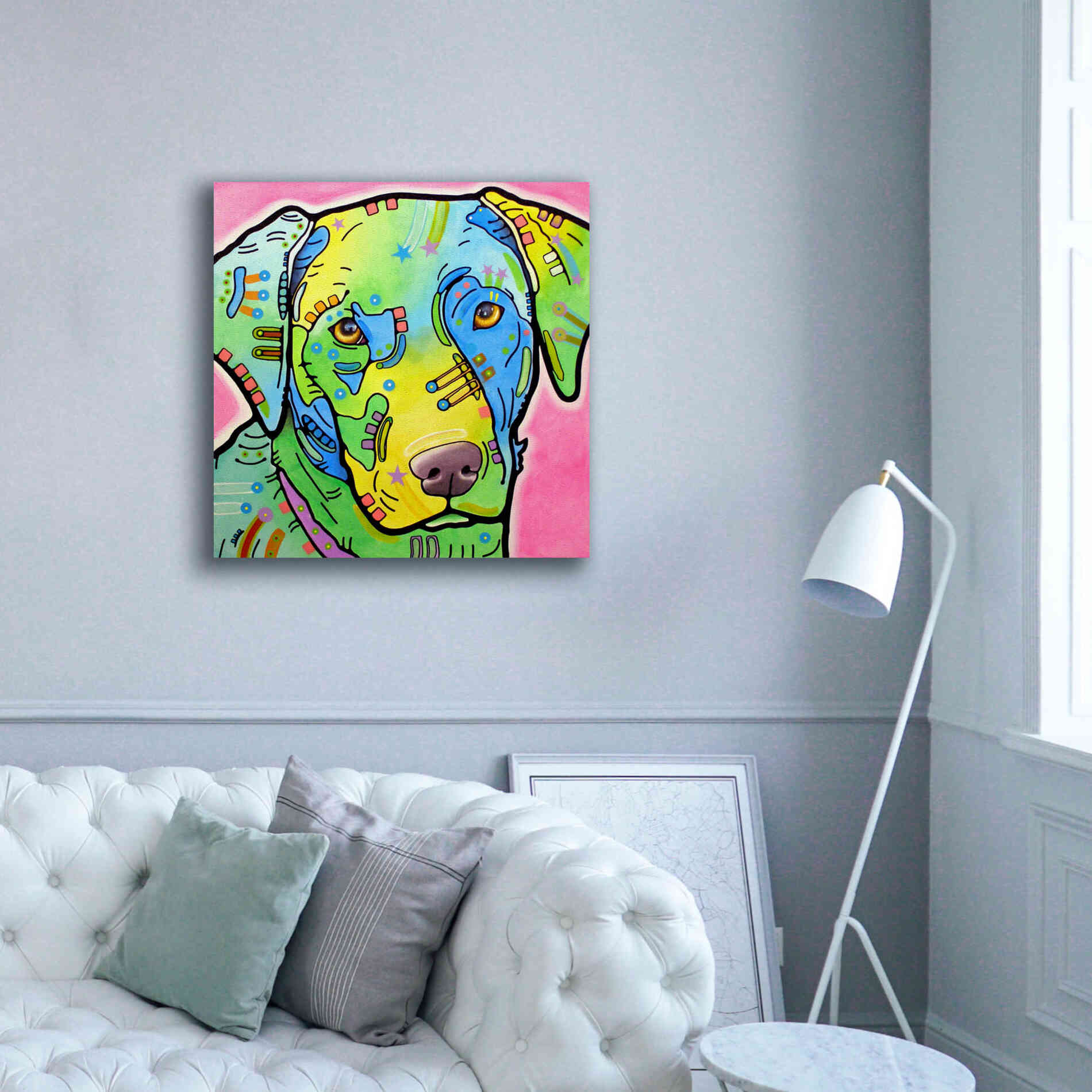 'Labrador' by Dean Russo, Giclee Canvas Wall Art,37x37