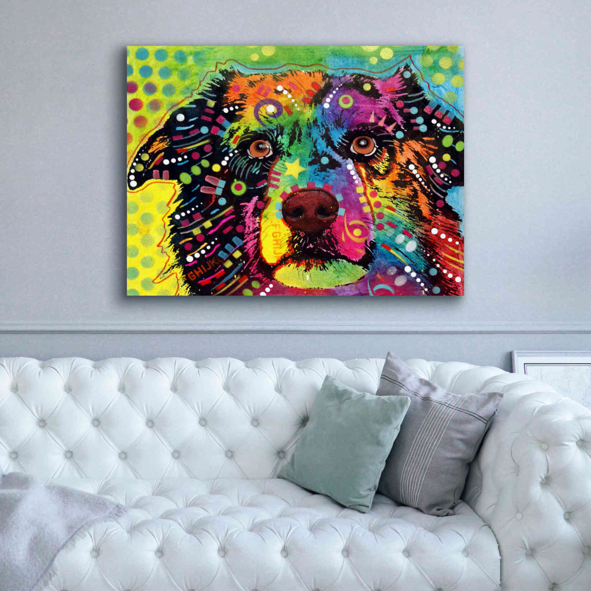 'Straight Aussie' by Dean Russo, Giclee Canvas Wall Art,54x40