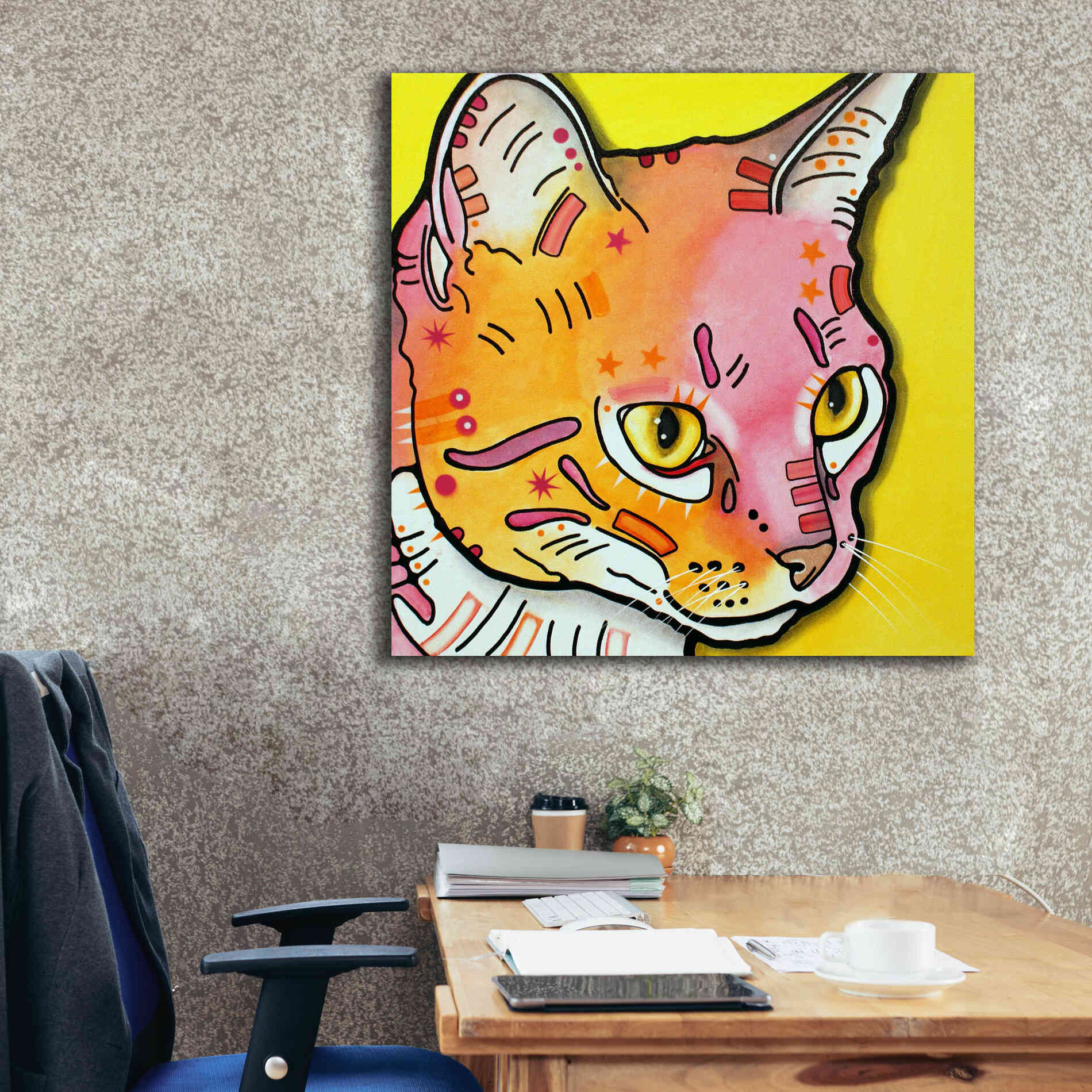 'Watching Rain' by Dean Russo, Giclee Canvas Wall Art,37x37