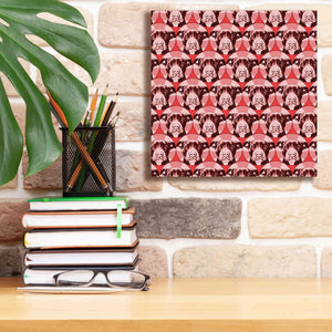 'Love A Bull Pattern 1' by Dean Russo, Giclee Canvas Wall Art,12x12