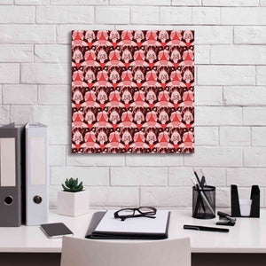 'Love A Bull Pattern 1' by Dean Russo, Giclee Canvas Wall Art,18x18