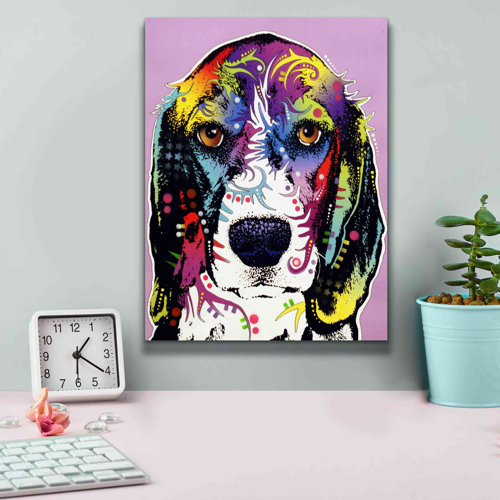 '4 Beagle' by Dean Russo, Giclee Canvas Wall Art,12x16