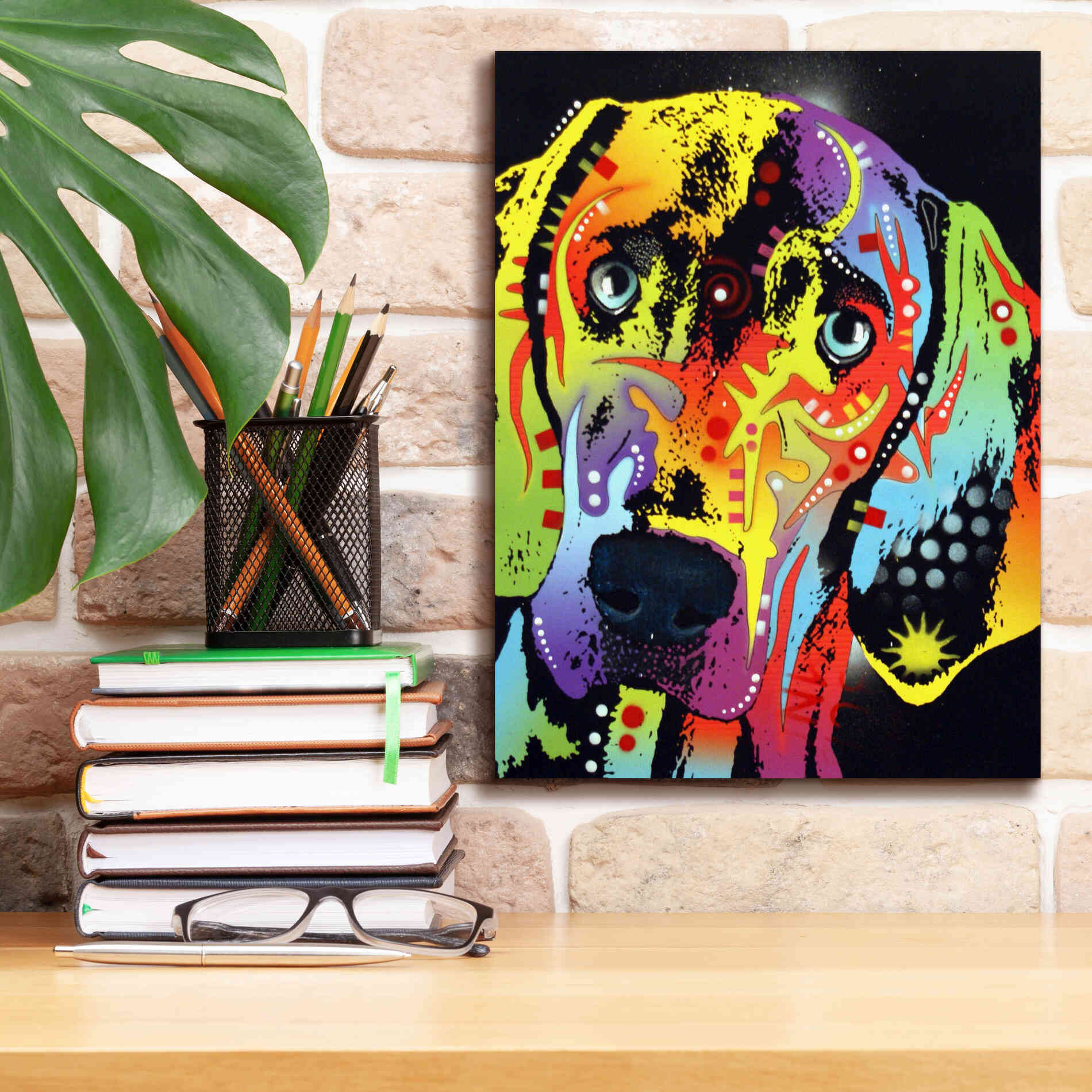 'Weimaraner' by Dean Russo, Giclee Canvas Wall Art,12x16
