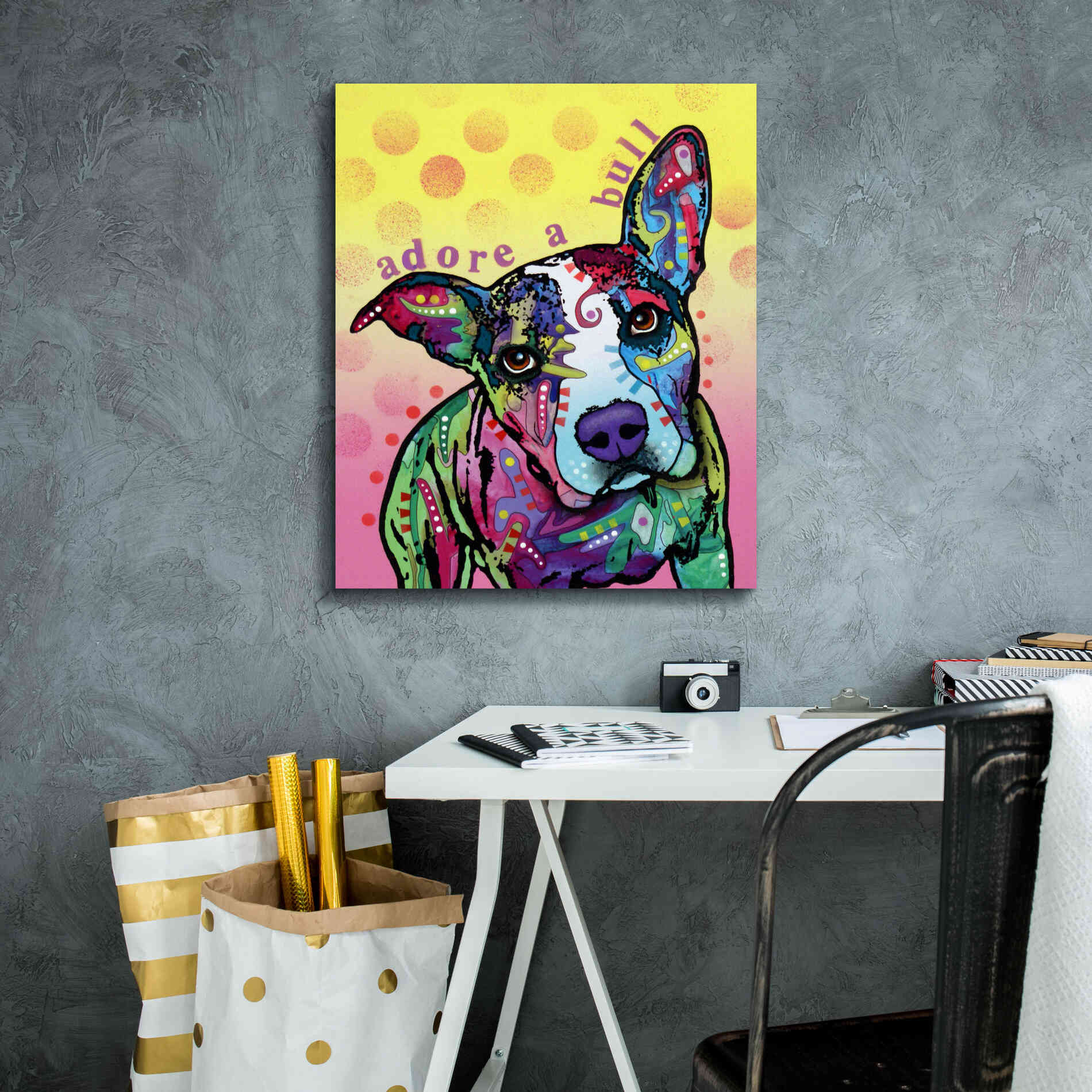 'Adoreabull' by Dean Russo, Giclee Canvas Wall Art,20x24