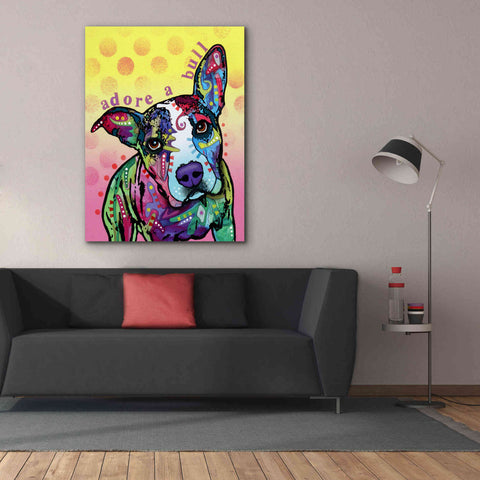 Image of 'Adoreabull' by Dean Russo, Giclee Canvas Wall Art,40x54