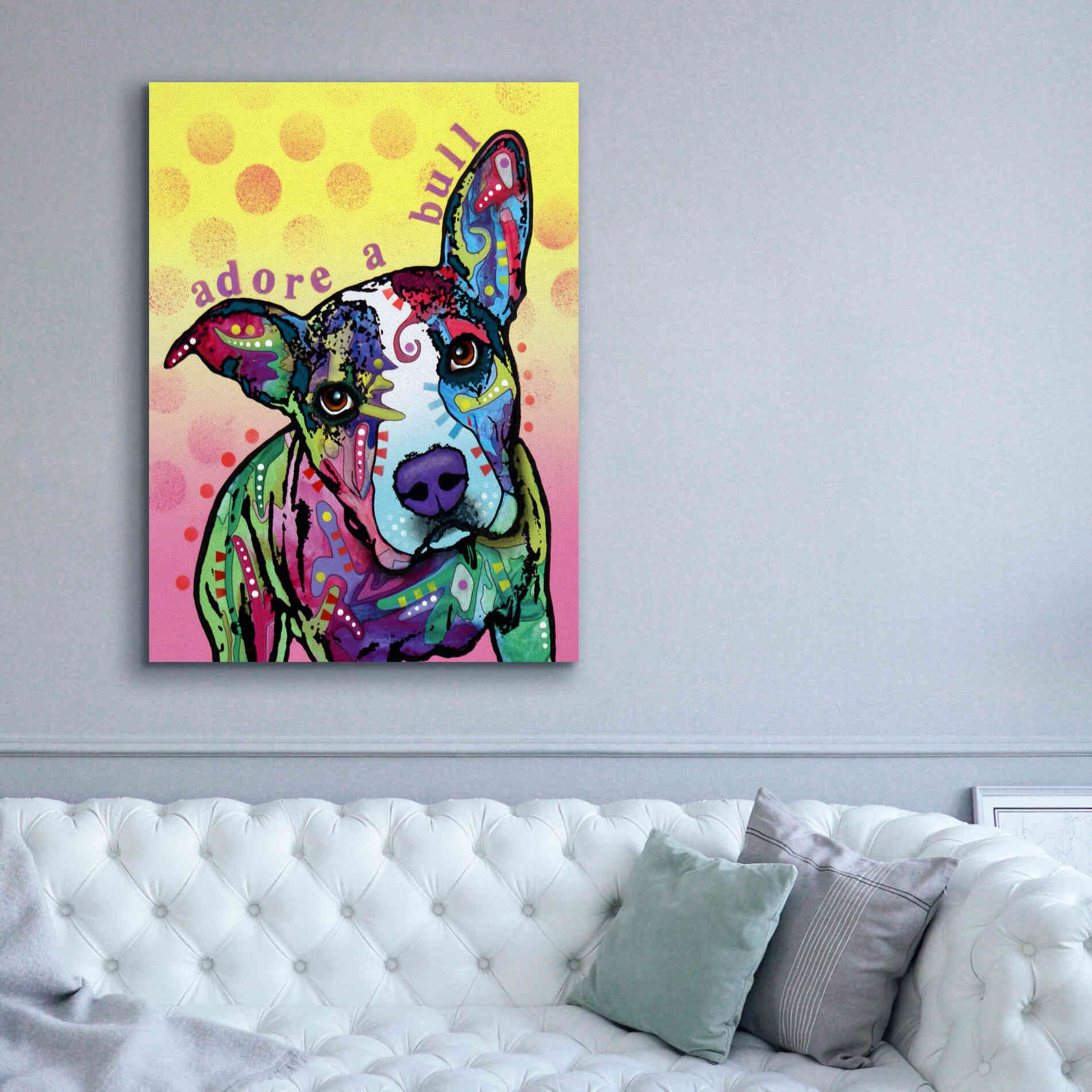 'Adoreabull' by Dean Russo, Giclee Canvas Wall Art,40x54