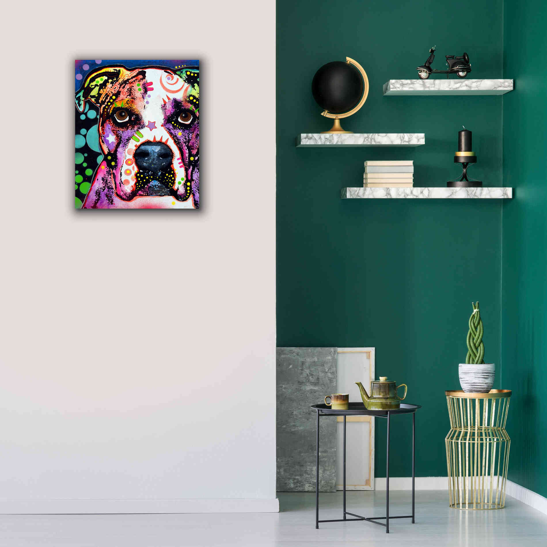 'American Bulldog 2' by Dean Russo, Giclee Canvas Wall Art,20x24