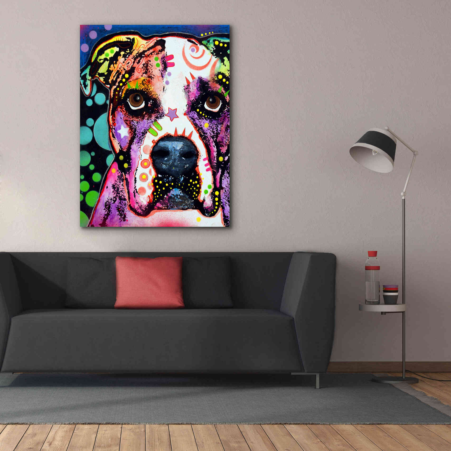 'American Bulldog 2' by Dean Russo, Giclee Canvas Wall Art,40x54