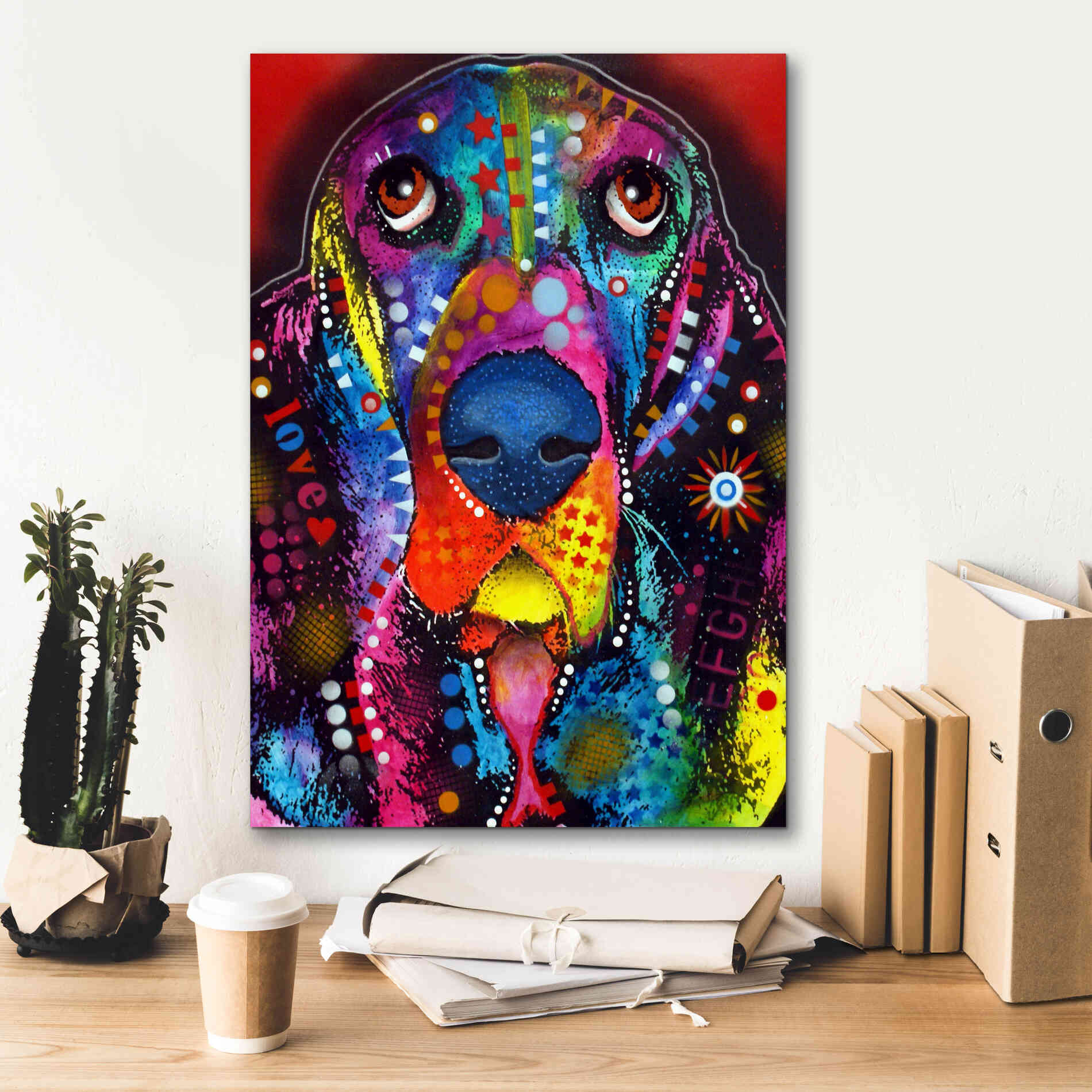 'Basset 2' by Dean Russo, Giclee Canvas Wall Art,18x26