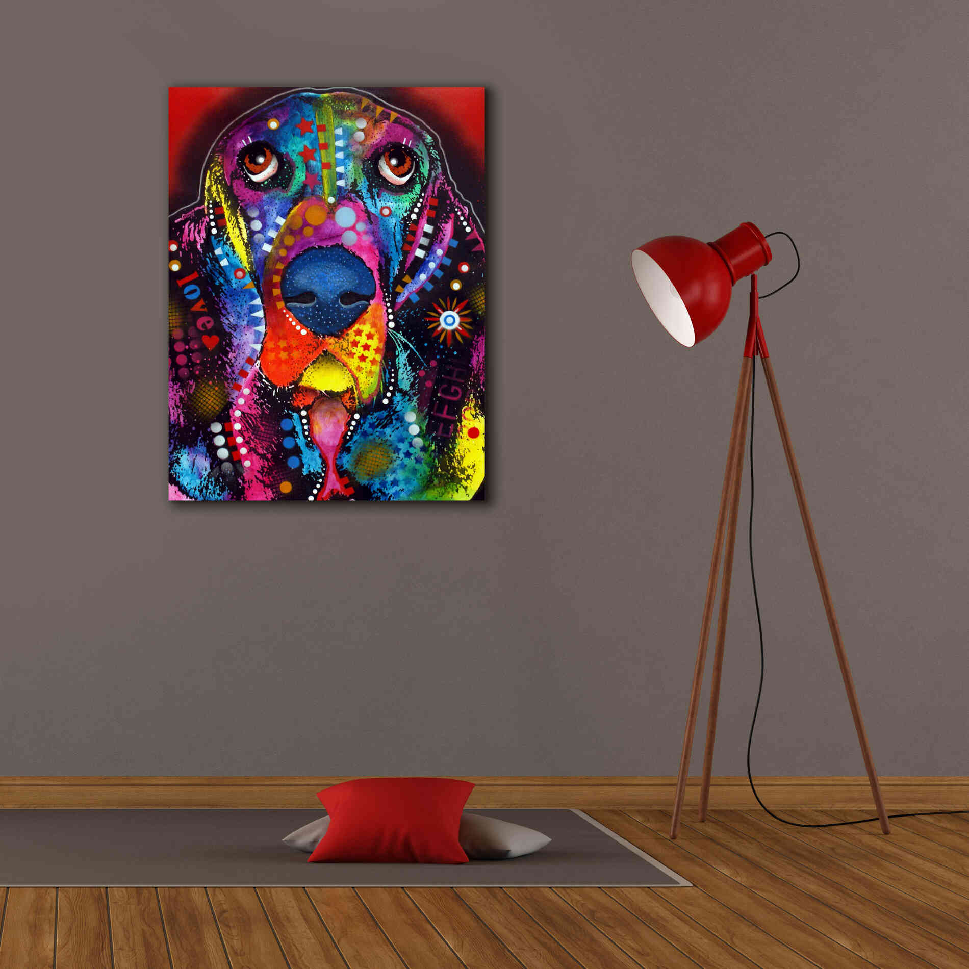 'Basset 2' by Dean Russo, Giclee Canvas Wall Art,26x34