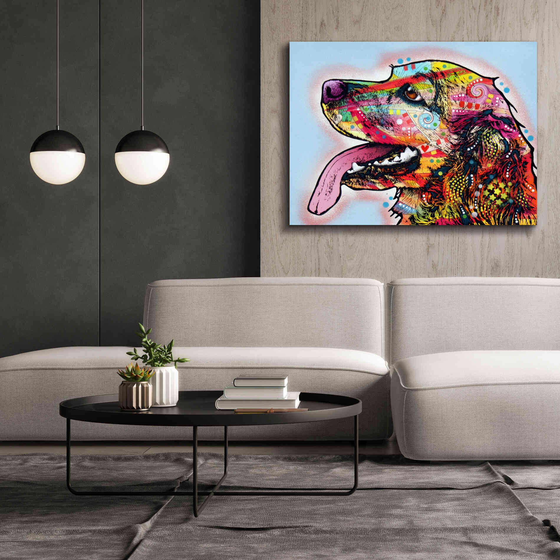 'Cocker Spaniel 1' by Dean Russo, Giclee Canvas Wall Art,54x40