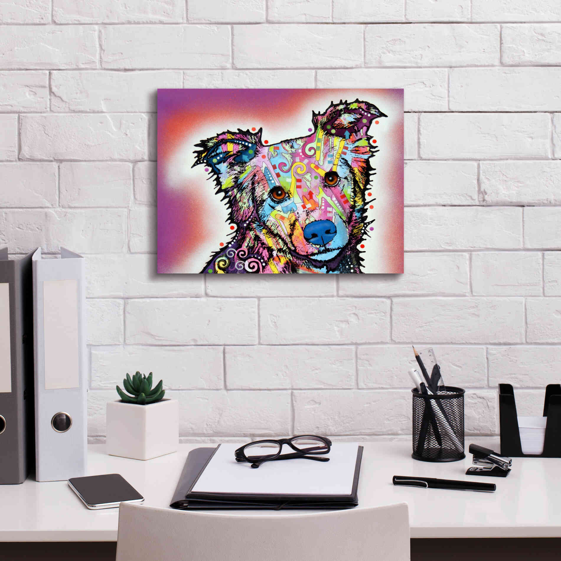 'Collied' by Dean Russo, Giclee Canvas Wall Art,16x12