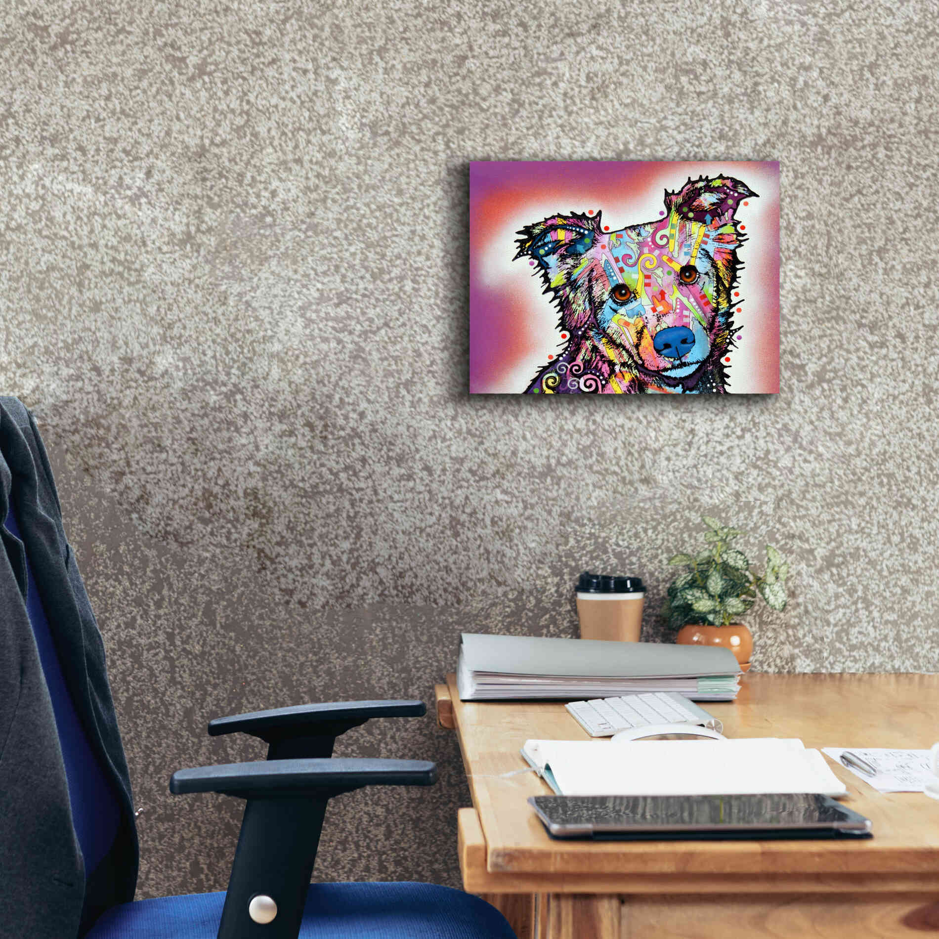 'Collied' by Dean Russo, Giclee Canvas Wall Art,16x12