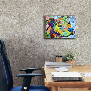 'Thoughtful Pit Bull This Years Love 2013 Part 2' by Dean Russo, Giclee Canvas Wall Art,16x12