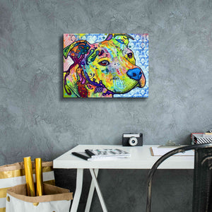 'Thoughtful Pit Bull This Years Love 2013 Part 2' by Dean Russo, Giclee Canvas Wall Art,16x12