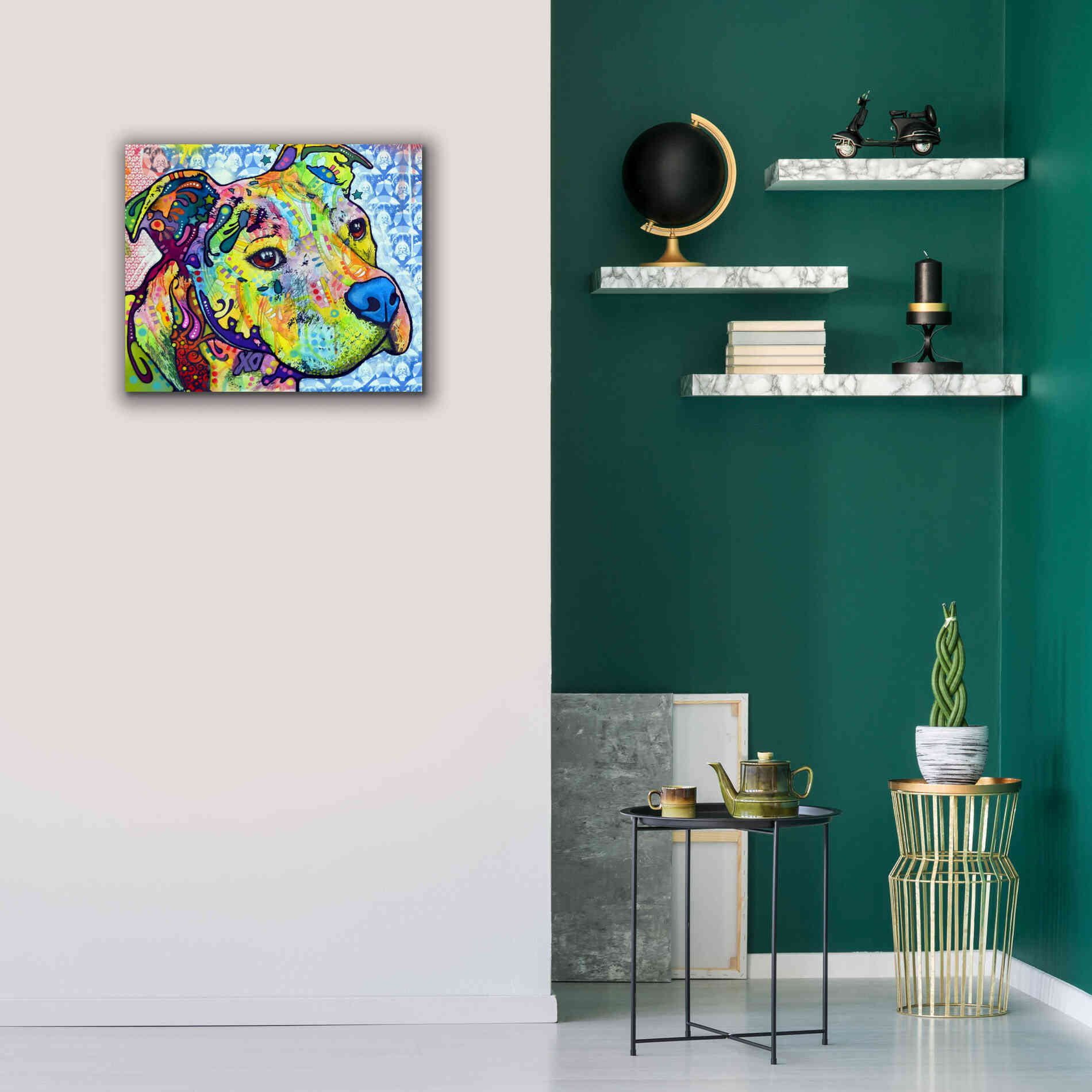 'Thoughtful Pit Bull This Years Love 2013 Part 2' by Dean Russo, Giclee Canvas Wall Art,24x20