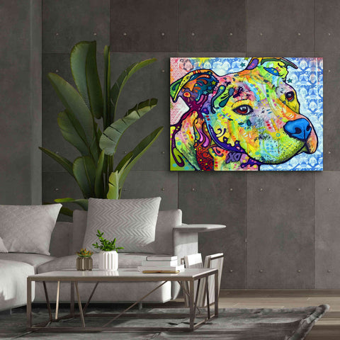 Image of 'Thoughtful Pit Bull This Years Love 2013 Part 2' by Dean Russo, Giclee Canvas Wall Art,54x40