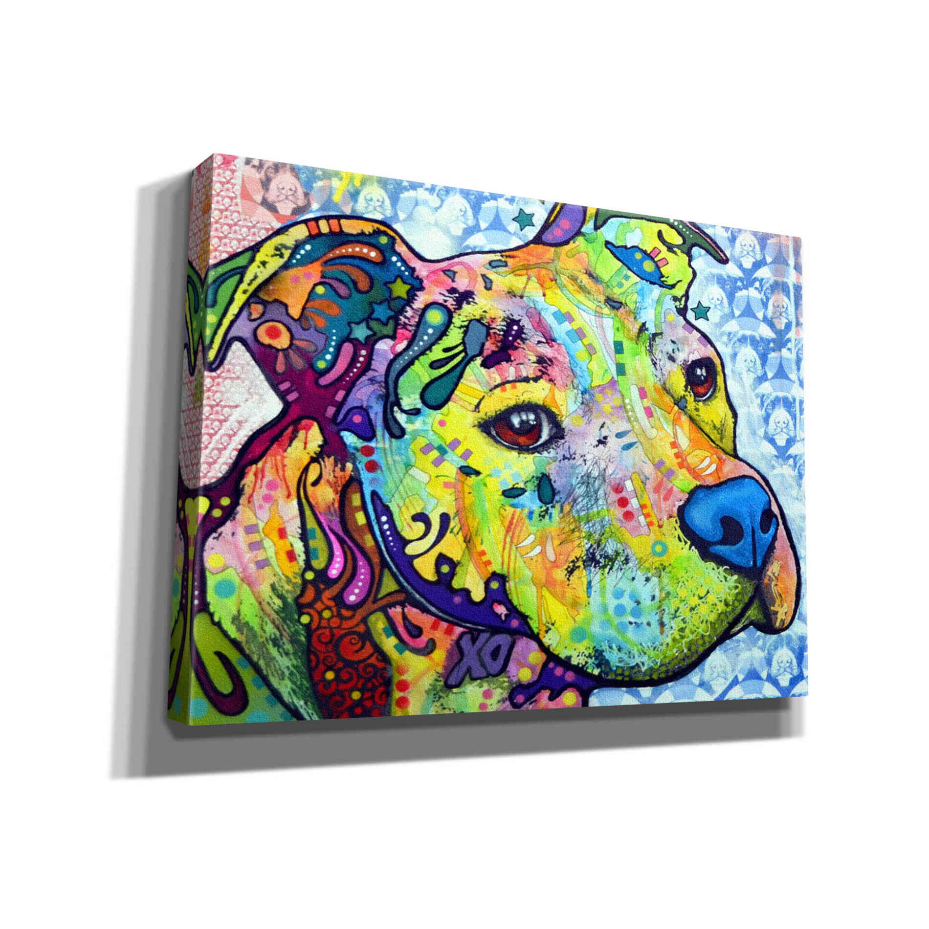 'Thoughtful Pit Bull This Years Love 2013 Part 2' by Dean Russo, Giclee Canvas Wall Art