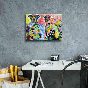 'Thoughtful Pit Bull This Years Love 2013 Part 3' by Dean Russo, Giclee Canvas Wall Art,16x12