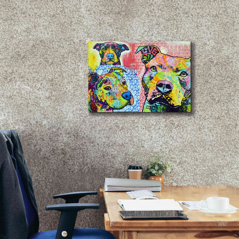Image of 'Thoughtful Pit Bull This Years Love 2013 Part 3' by Dean Russo, Giclee Canvas Wall Art,26x18