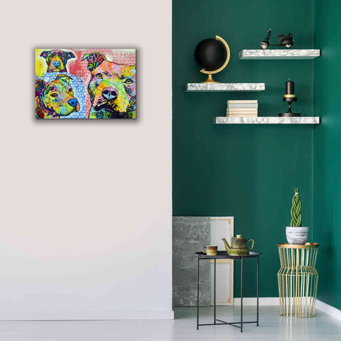 Image of 'Thoughtful Pit Bull This Years Love 2013 Part 3' by Dean Russo, Giclee Canvas Wall Art,26x18