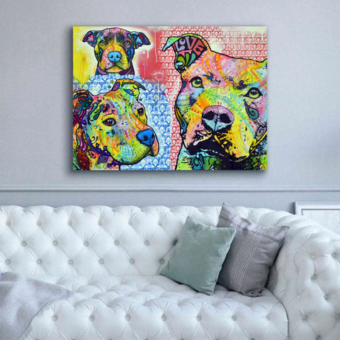 Image of 'Thoughtful Pit Bull This Years Love 2013 Part 3' by Dean Russo, Giclee Canvas Wall Art,54x40
