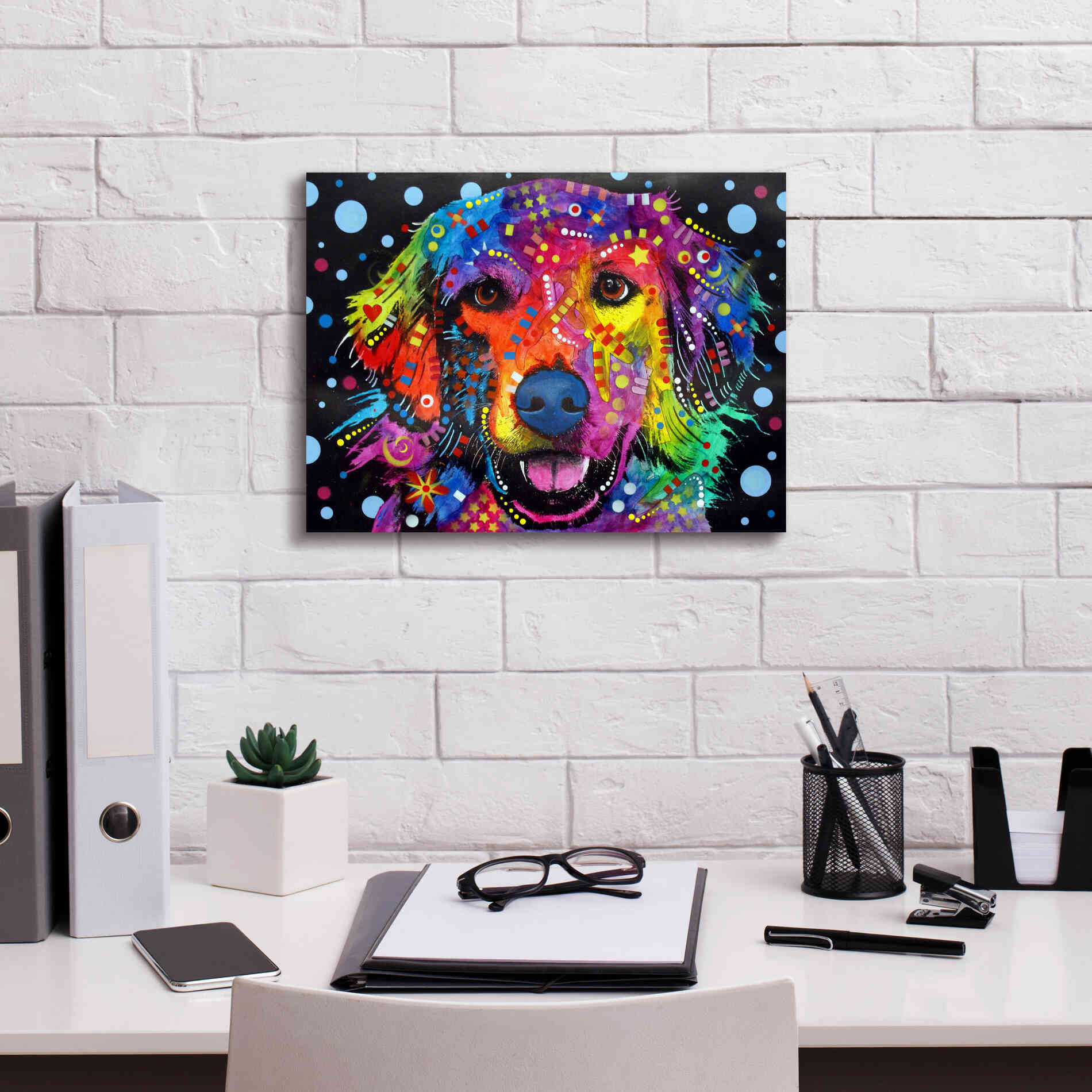'Love Is Golden ' by Dean Russo, Giclee Canvas Wall Art,16x12