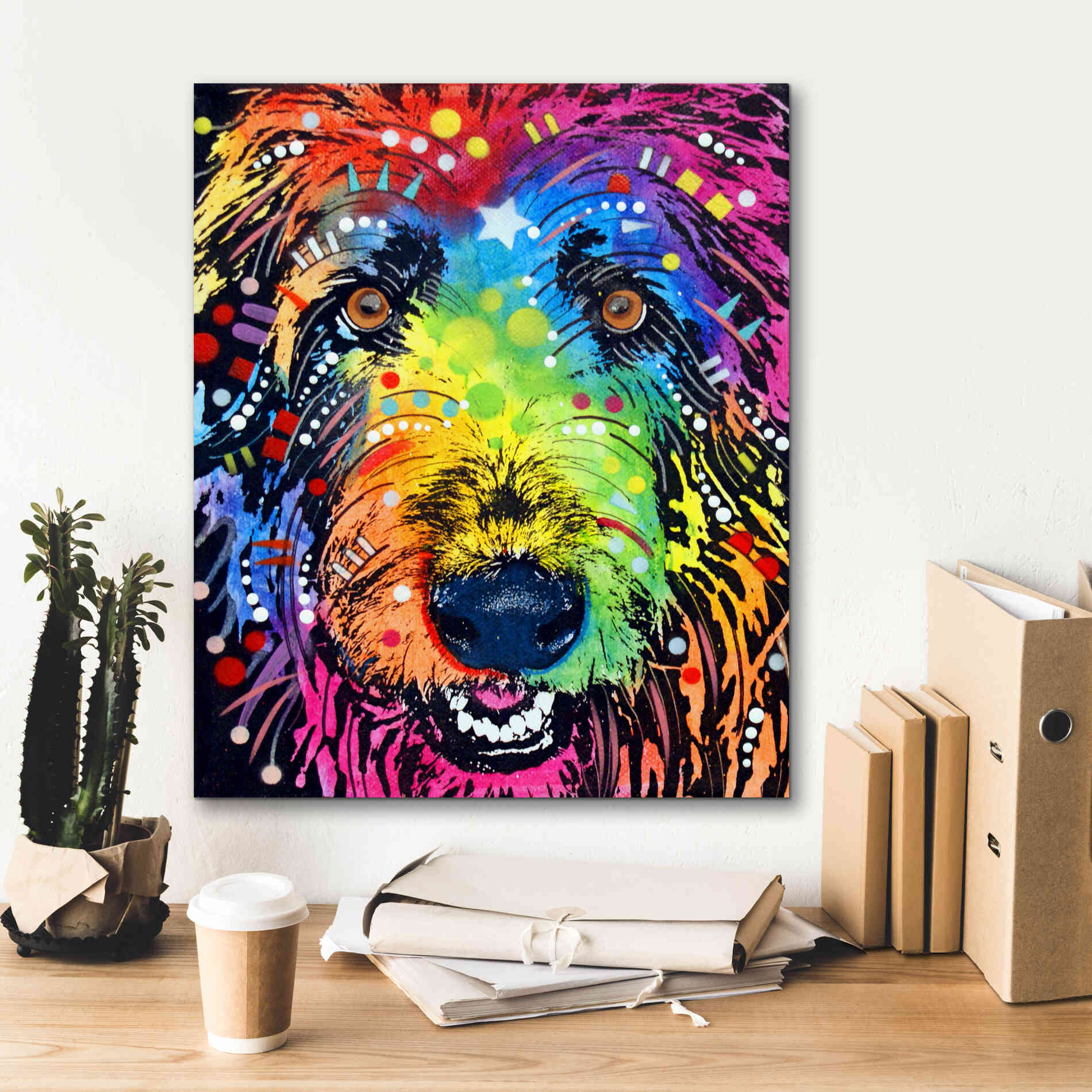 'Irish Wolfhound' by Dean Russo, Giclee Canvas Wall Art,20x24