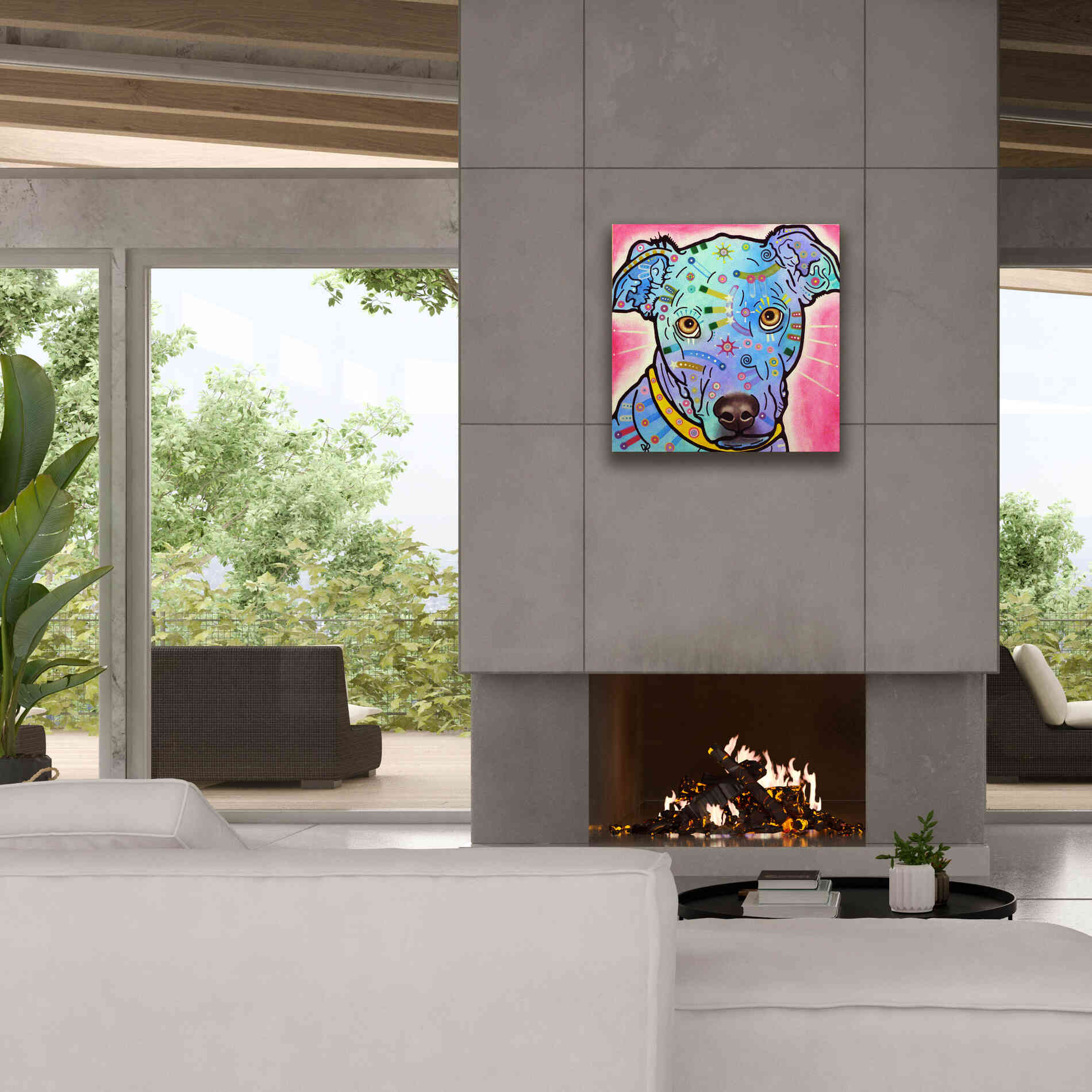 'Leer' by Dean Russo, Giclee Canvas Wall Art,26x26