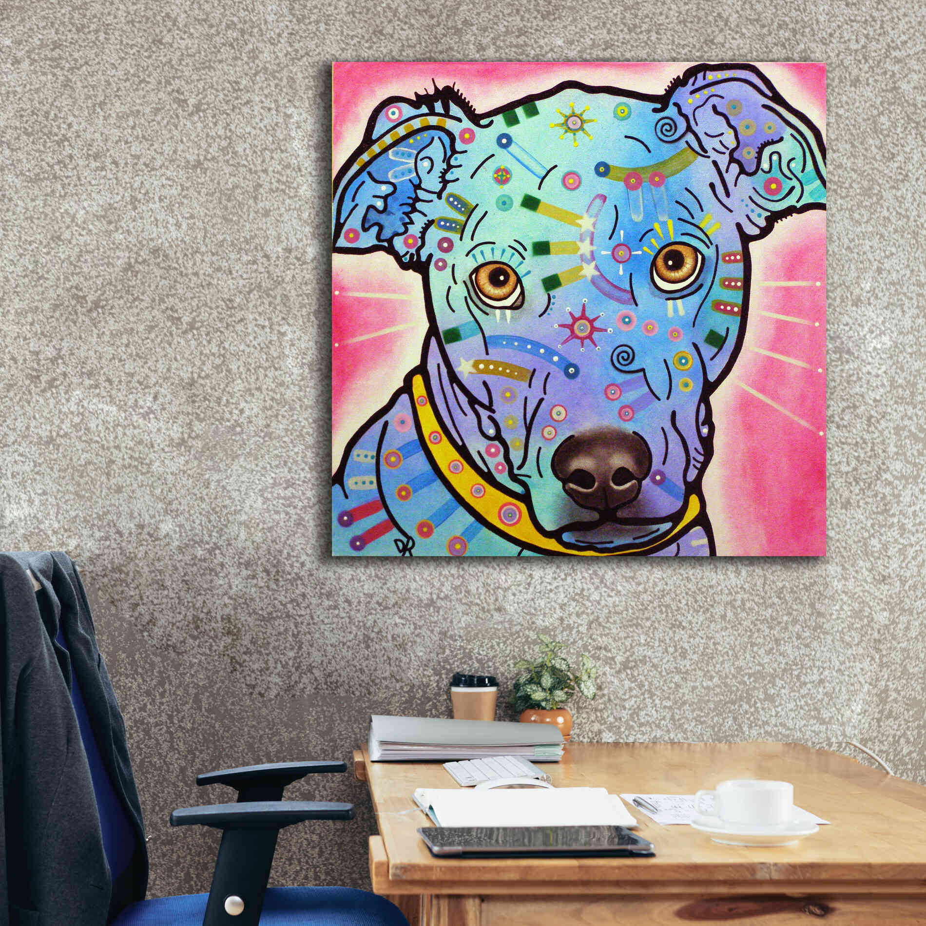 'Leer' by Dean Russo, Giclee Canvas Wall Art,37x37